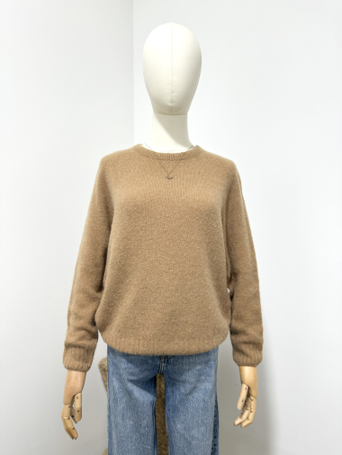 Wholesaler Maëlys Paris - Round neck sweater in 15% superfine alpaca