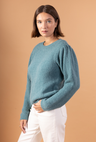 Wholesaler Maëlys Paris - Shoulder pad sweater in 20% baby alpaca