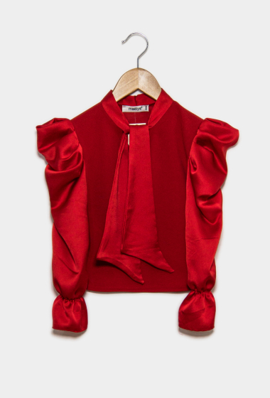 Wholesaler Maëlys - Top with satin puff sleeves