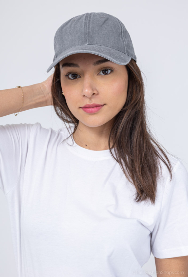 Grossiste MAR&CO Accessoires - casquette uni effect denim 100%coton