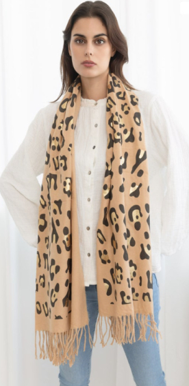 Wholesaler MAR&CO Accessoires - Scarf with gold leopard print pattern