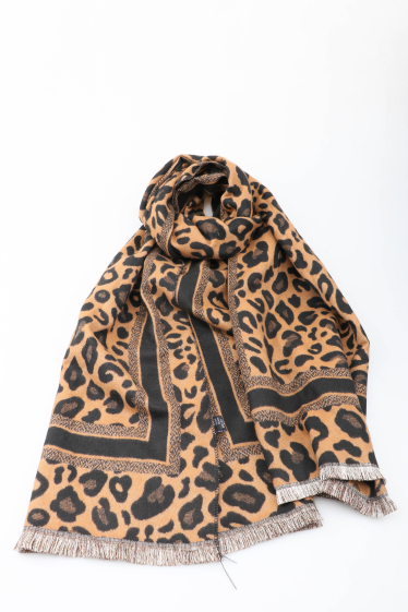 Wholesaler MAR&CO Accessoires - soft fringeless leopard print scarf