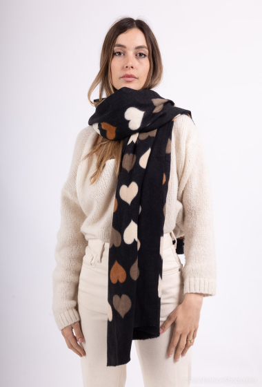 Wholesaler MAR&CO Accessoires - Heart pattern printed scarf