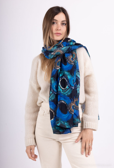 Wholesaler MAR&CO Accessoires - Geometric round printed scarf with gilding