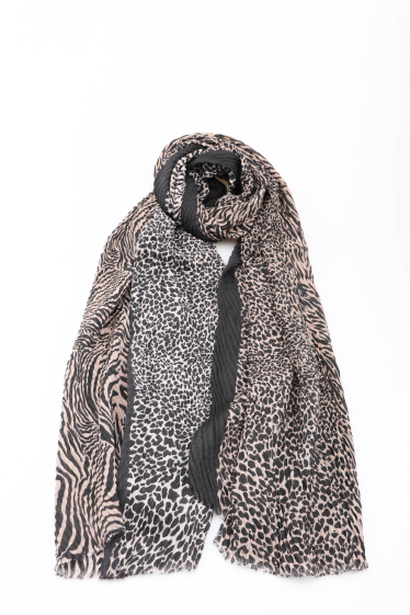 Wholesaler MAR&CO Accessoires - Leopard print pleated scarf