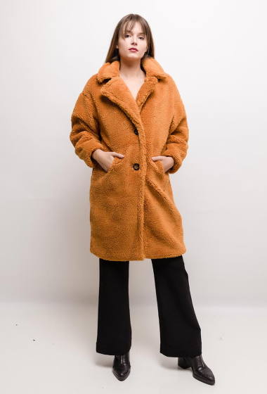 Grossiste MAR&CO - Manteau long texturé bouclette