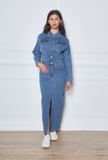 Großhändler Marivy - Overall mit Stretch-Jeansrock