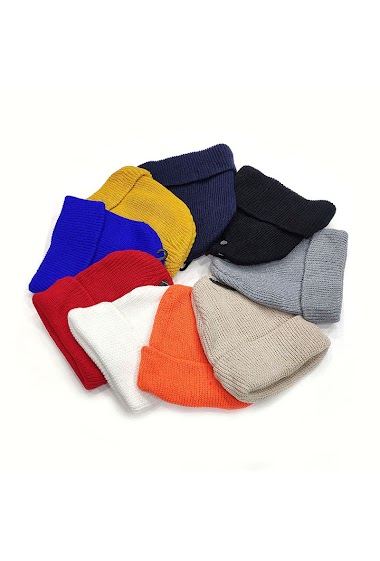 Wholesaler Maromax - Children's large knit plain hat