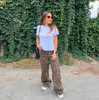 Wholesaler MAXMILA PARIS - Leopard print pants - GREV