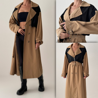 Grossiste MAXMILA PARIS - Trench bi matière - MARA