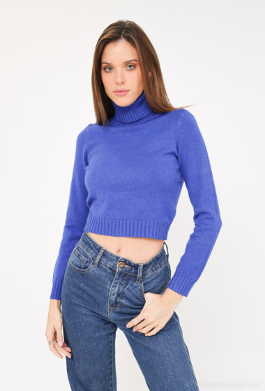 Grossiste M&D FASHION - Pull à col roulé en maille douce pour femme