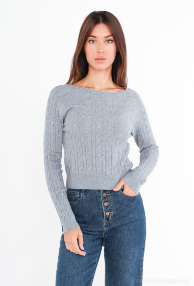 Großhändler M&D FASHION - Kurzer Strickpullover