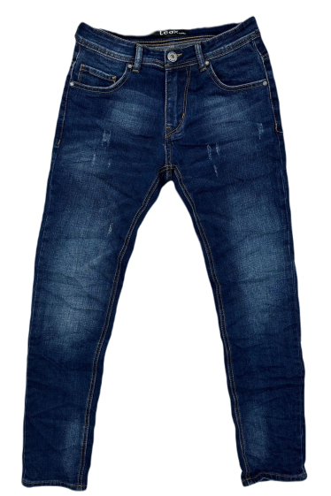 Großhändler Mentex Homme - Slim-Jeans für Herren in Blau mit verblasstem Effekt