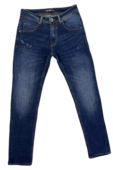 Wholesaler Mentex Homme - Men's slim blue jeans with faded effect