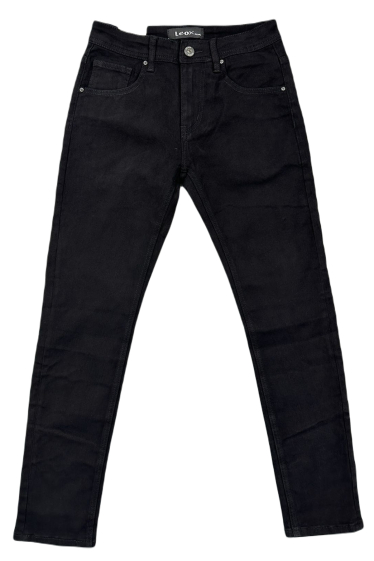 Großhändler Mentex Homme - Schlichte, schwarze Slim-Fit-Jeans für Herren