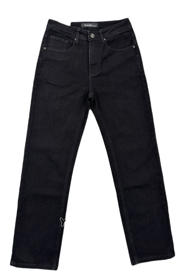 Großhändler Mentex Homme - Schlichte, schwarze Slim-Fit-Jeans für Herren