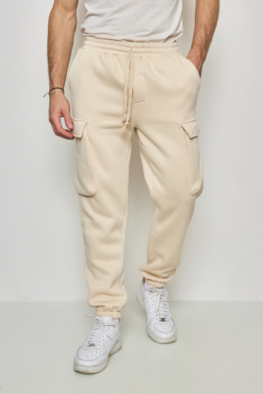 Mayorista Mentex Homme - PANTALÓN JOGGING CARGO DE ALGODÓN LISO CON CORDÓN PARA HOMBRE