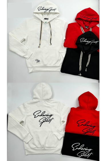 Wholesaler Mentex Homme - Plain lettered twist hoodie