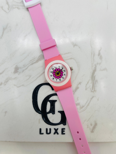 Mayorista Michael John Montres - Reloj infantil flores 0512 rosa