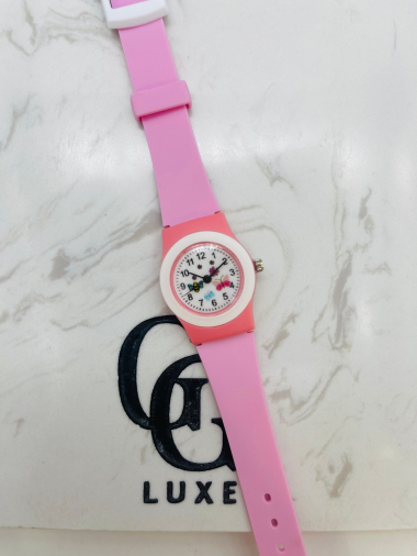 Mayorista Michael John Montres - Reloj infantil mariposa 0512 rosa