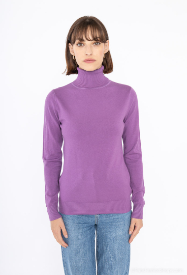 Großhändler MISS SARA - Einfacher Rollkragenpullover