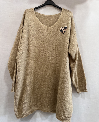 Wholesaler Mily - LARGE SIZE V-NECK SWEATER