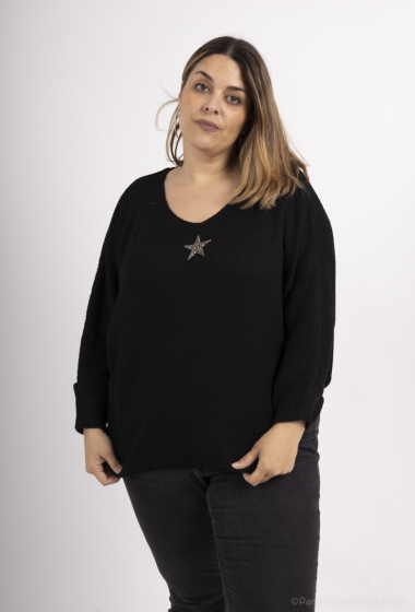 Grossiste Mily - PULL GRANDE TAILLE ETOILE