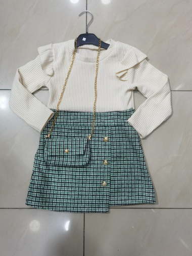 Mayorista Mini Pomme - vestido con bolso y 3 botones