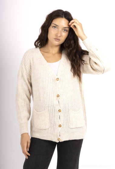 Grossiste Miss Azur - Cardigan Boutonné