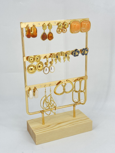 Grossiste Missra Paris - Ensemble de 12 boucles d'oreilles en acier inoxydable