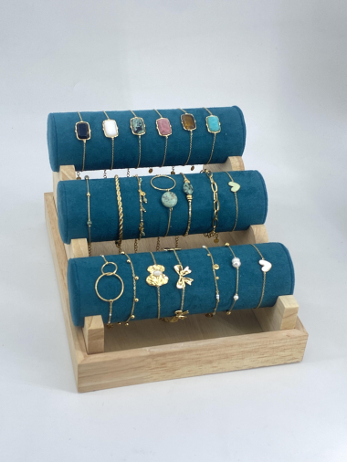 Mayorista Missra Paris - Lotes de 20 pulseras de acero inoxidable.