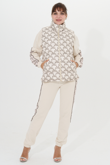 Wholesaler Missy Tekstil - Printed pants with rhinestones