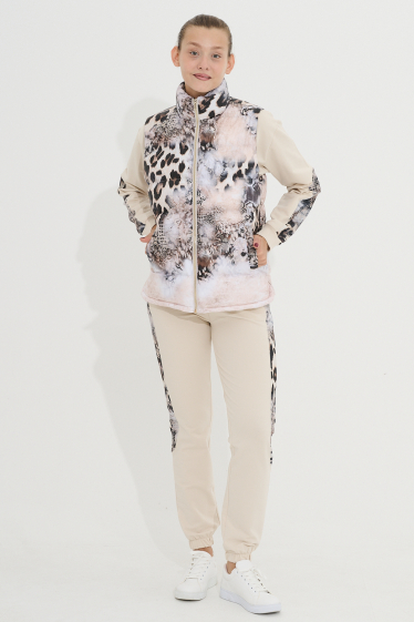 Wholesaler Missy Tekstil - Printed pants with rhinestones