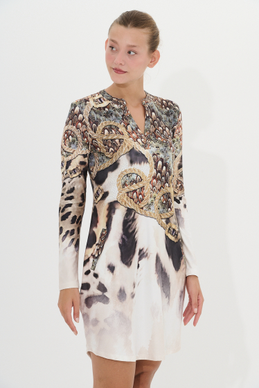 Wholesaler Missy Tekstil - Rhinestone print dress