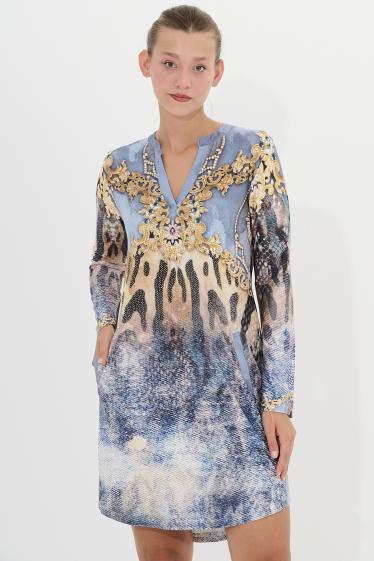 Wholesaler Missy Tekstil - Rhinestone print dress