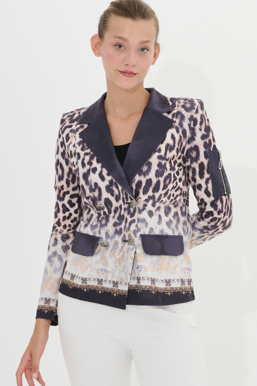 Großhändler Missy Tekstil - Jacke mit Strass-Print