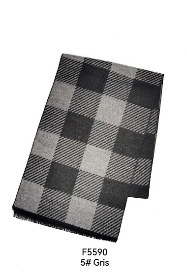 Grossiste M&P Accessoires - Echarpe homme douce à carreaux 180*30 CM