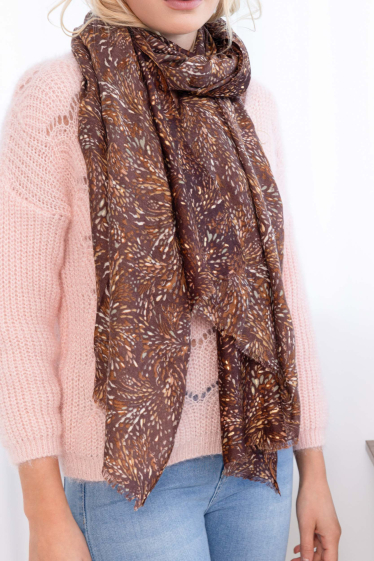 Wholesaler M&P Accessoires - Gradient print scarf with gilding