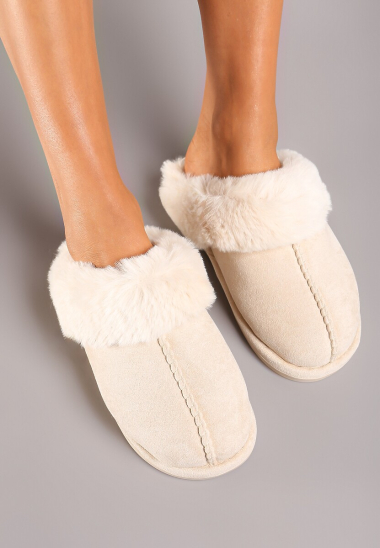 Wholesaler Mulanka - Thick Sole Fur Plush Lined Slippers