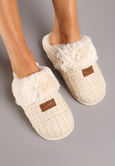 Wholesaler Mulanka - Thick Sole Fur Plush Lined Slippers