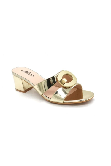 Wholesaler Mulanka - medium square heel mules with a buckle