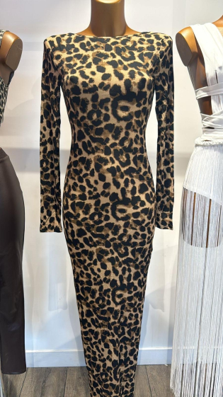 Wholesaler MW Studio - backless leopard dress