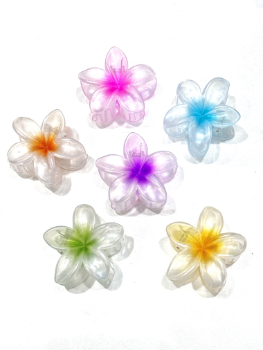 Wholesaler MY ACCESSORIES PARIS - HIBISCUS FLOWER HAIR CLIP