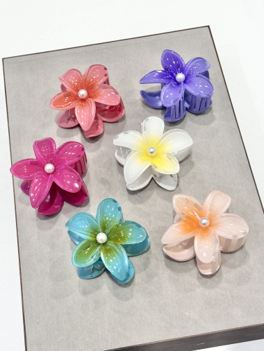 Wholesaler MY ACCESSORIES PARIS - HIBISCUS FLOWER HAIR CLIP