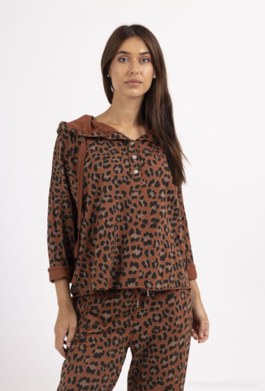 Mayorista Mylee - Sudaderas concon estampado leopardo