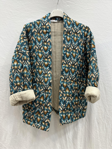 Mayorista Mylee - Chaqueta acolchada de gasa de algodón estampada