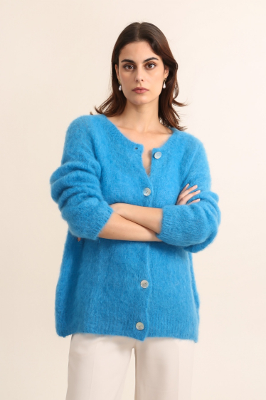 Großhändler NAÏS - 80 % KID-MOHAIR-CARDIGAN MIT KNÖPFEN