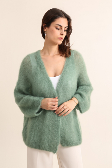 Großhändler NAÏS - Lockerer, mittellanger Cardigan aus 80 % Kindermohair