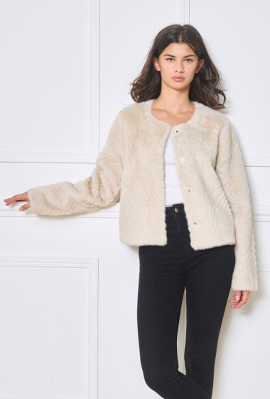 Wholesaler Nana Love - Fur coat with diamond trim