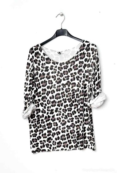 Grossiste New Sensation - Blouse imprimer en leopard